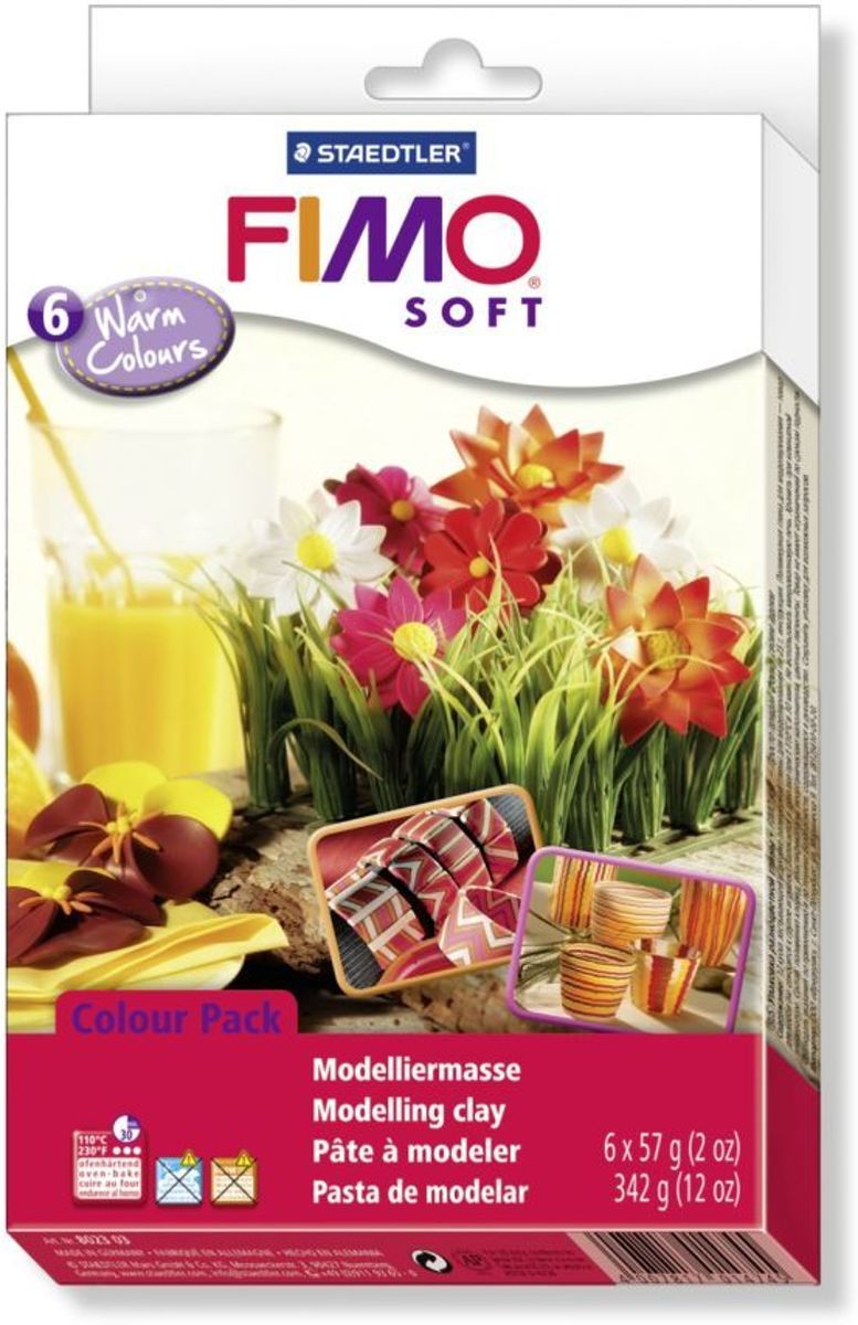 Fimo Soft Set 6 x 57 g, Warm Colours