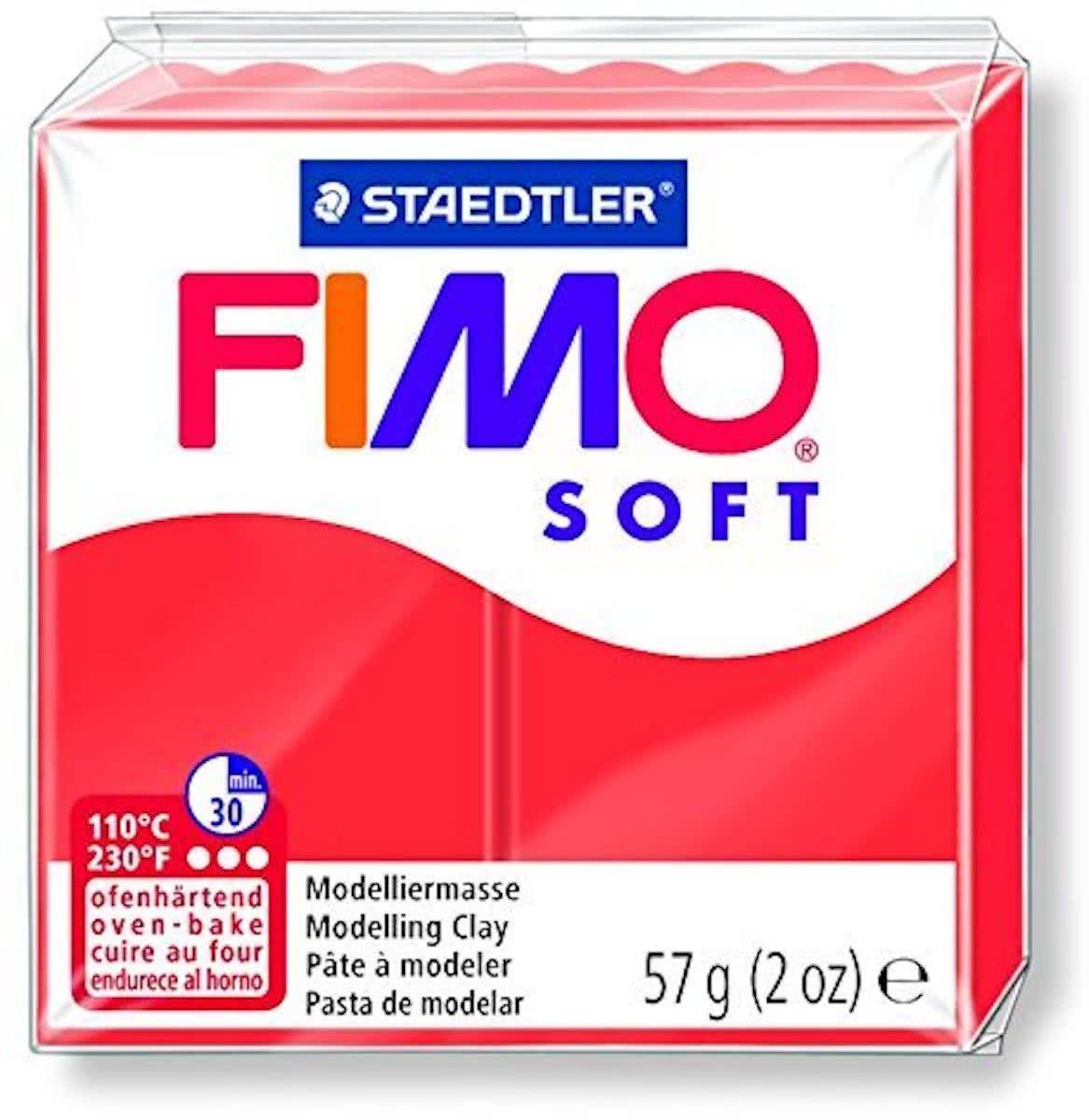 Fimo soft boetseerklei 57 g indisch rood