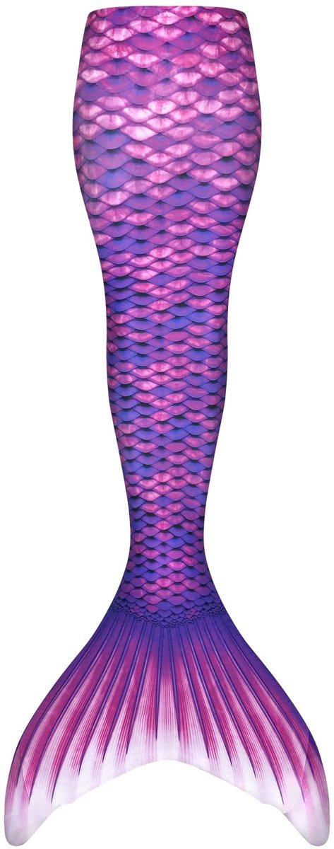 Fin Fun zeemeerminstaart Asian Magenta set kinderen maat 8 (122-134) met Fin Fun Monovin junior met voetvakje