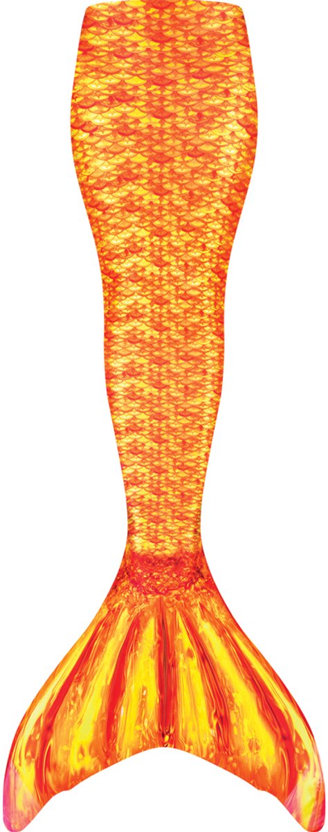 Fin Fun zeemeerminstaart Tropical Sunrise kinderen maat 10 (134-146) met Fin Fun Monovin junior met voetvakje