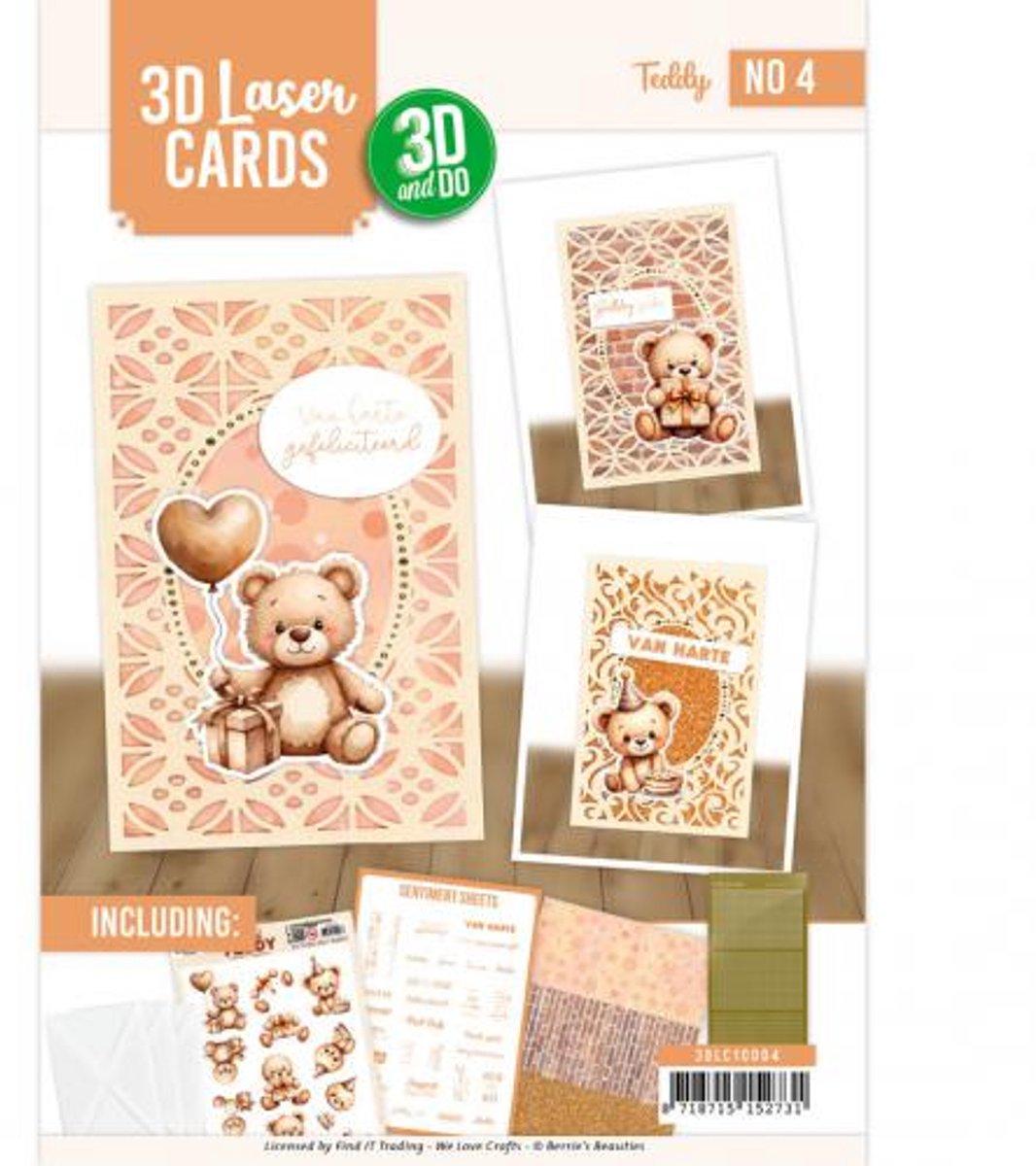 3D and Do - Laser Cards 4 - Teddy