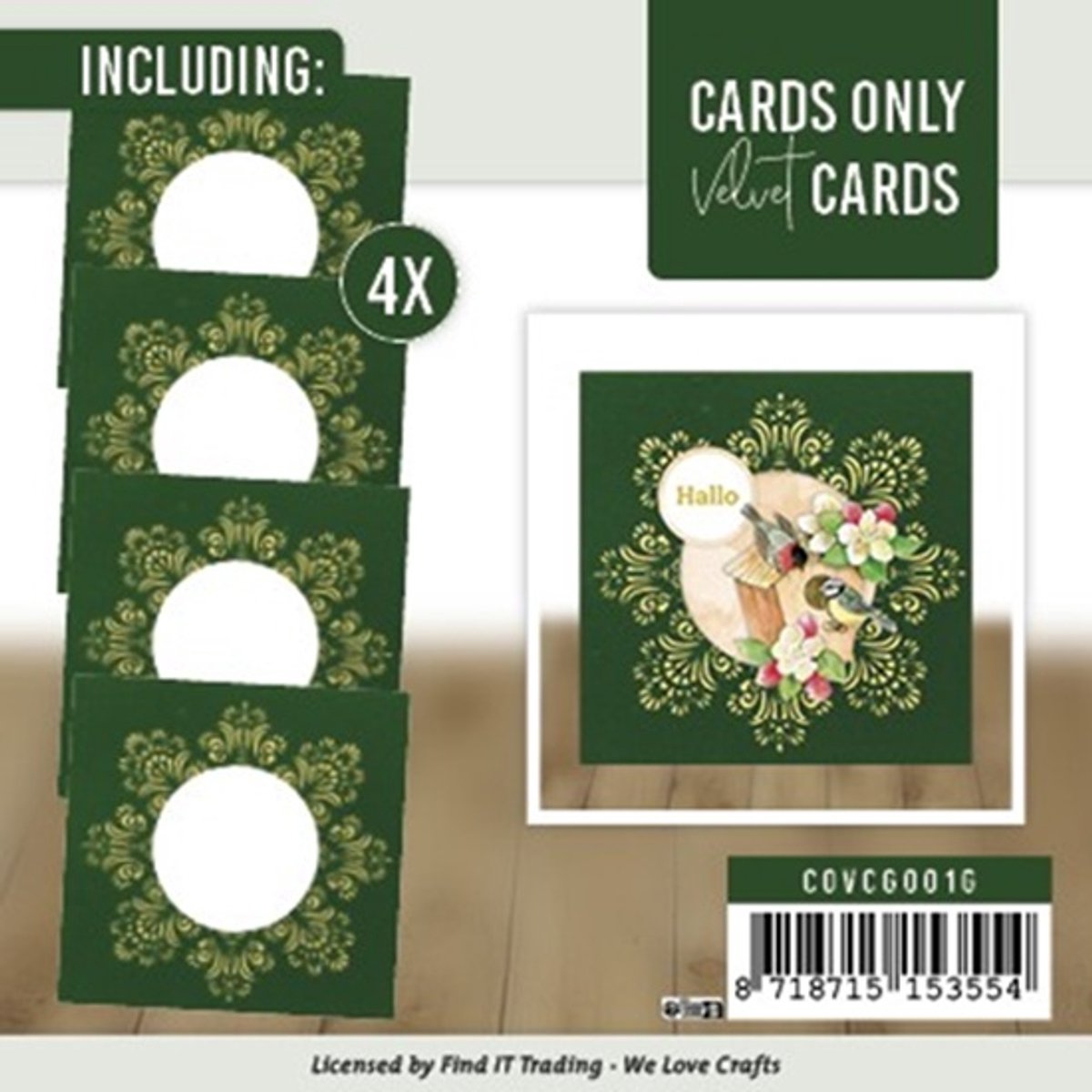 Cards Only - Velvet Cards 4K - Set 1 groen / goud