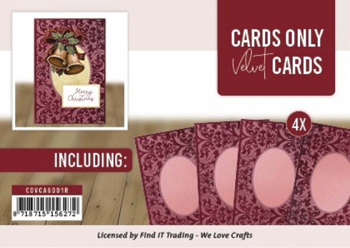 Cards Only - Velvet Cards A6 - 01 Rood