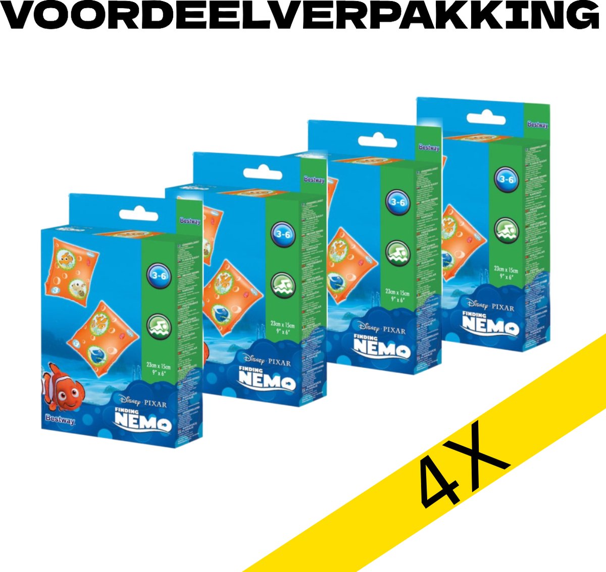 4x   zwembandjes voor 3-6 jaar - 23x15cm - VOORDEELVERPAKKING