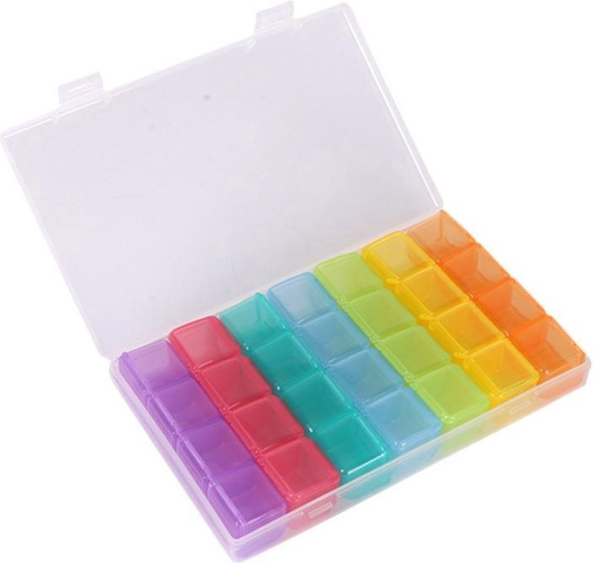 Finnacle - Diamond Painting Opbergbox - Diamond painting doos - Opbergbox met 28 bakjes - Diamond Painting Opbergdoos - Sorteerdoos - Hobbydoos - Gekleurde doosjes