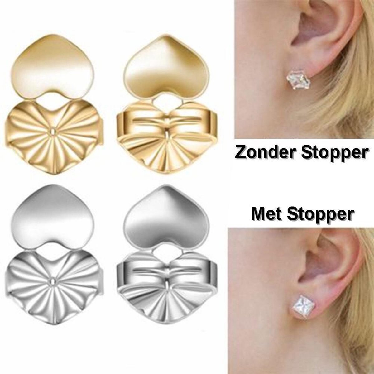 Finnacle - Goudkleurige Oorbel Lifters -Correctors tegen Kantelen - van Oorbellen