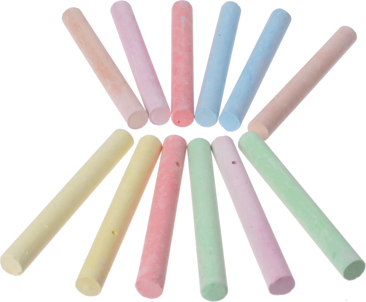 Finnacle - Ontdek de magie van creativiteit met - Stoepkrijtjes: 12-delig, 10 cm, in alle kleuren van de regenboog!