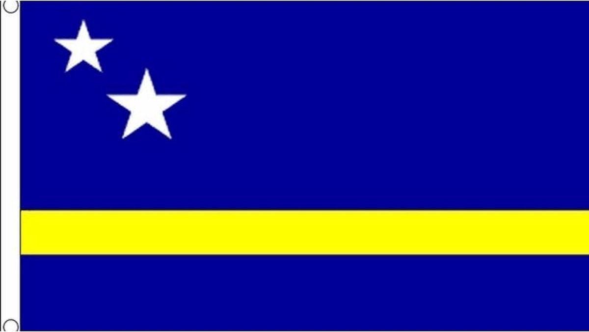 Finnacle - Vlag - Vlag van Curacao - Vlaggen - 90/150CM - Landenvlaggen - Caribische vlag - Flag - Kòrsou - Willemstad