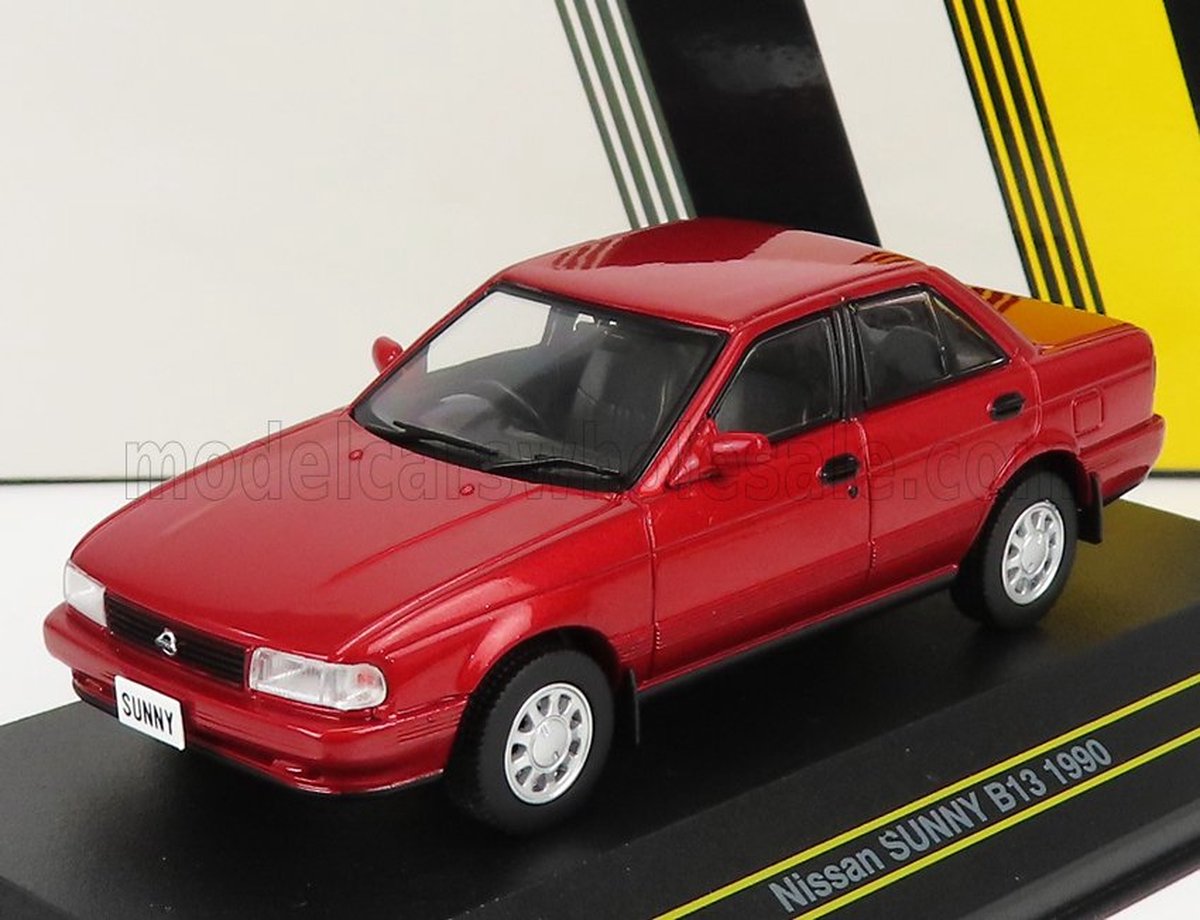 Nissan Sunny B13 1990 Rood - Model 1/43 - First:43