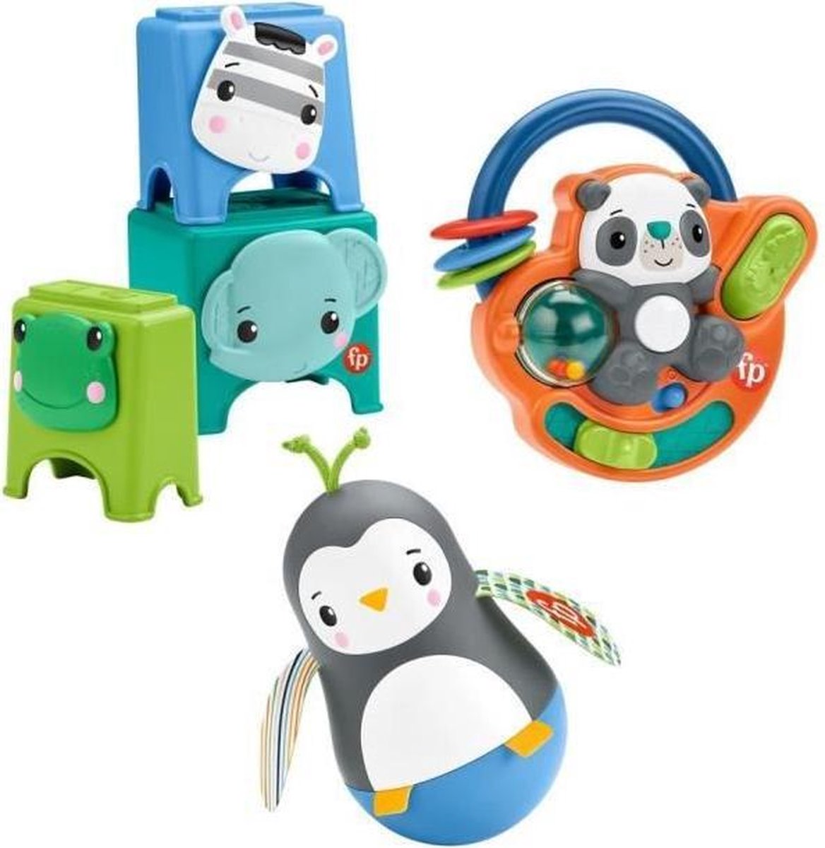 Fisher-Price - Ik ontdek mijn handen set, 3 vroeg lerende speeltjes, speciale fijne motoriek - Babyspeelgoed - Vanaf 6 maanden
