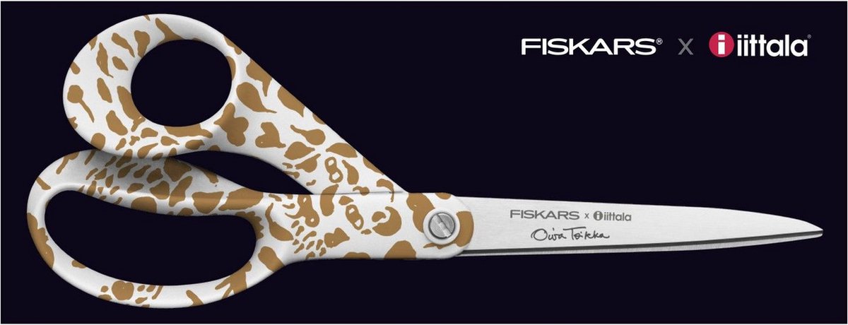 Fiskars X Iittala Scissors Cheetah Brown Box 21cm