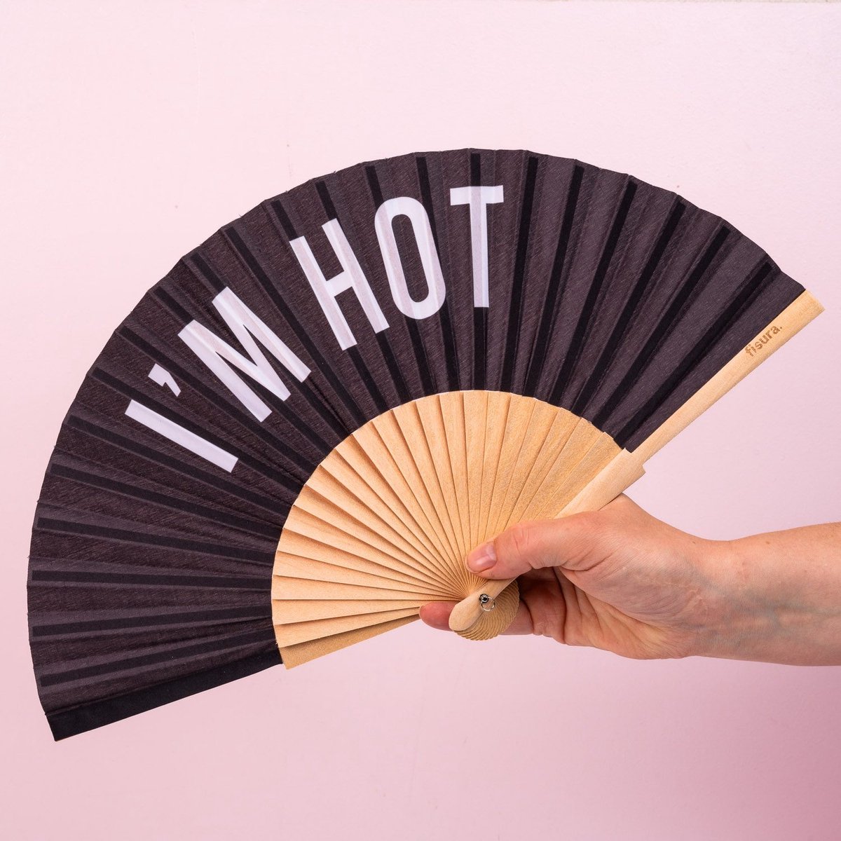 Houten waaier Im Hot - Zwart van Fisura