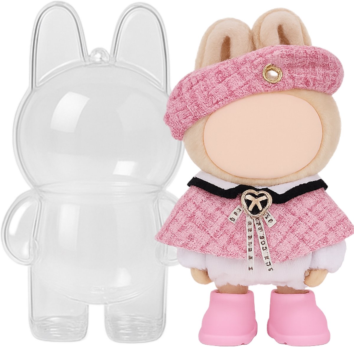 Fits4Kids® Labubu Kleding & Beschermhoes (17 Cm) – Geschikt Voor Labubu Pop Mart – Outfit + TPU Hoes (Pop Niet Inbegrepen)