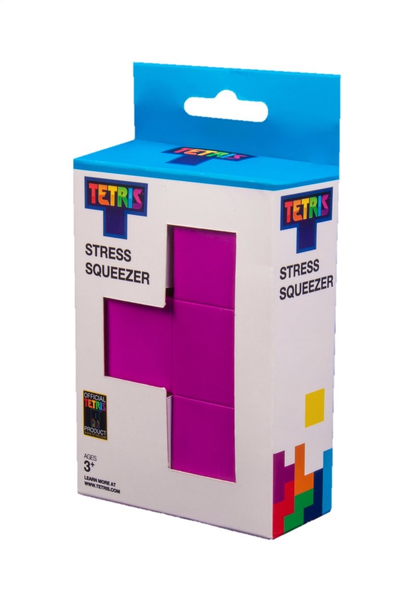 Tetris - Paarse T vorm - anti-stress knijper