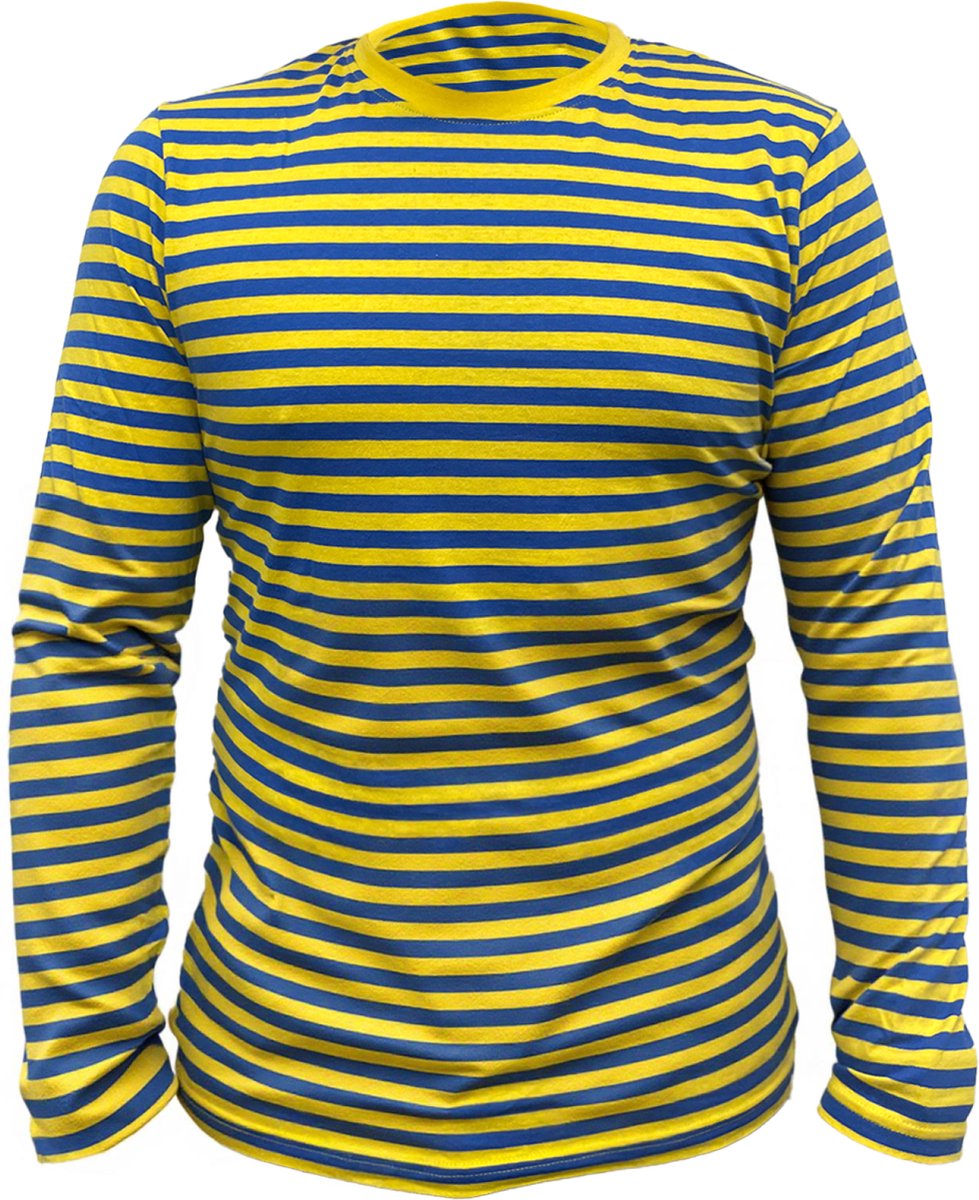 Fjesta© Blauw - Geel shirt - Unisex - Maat XXL