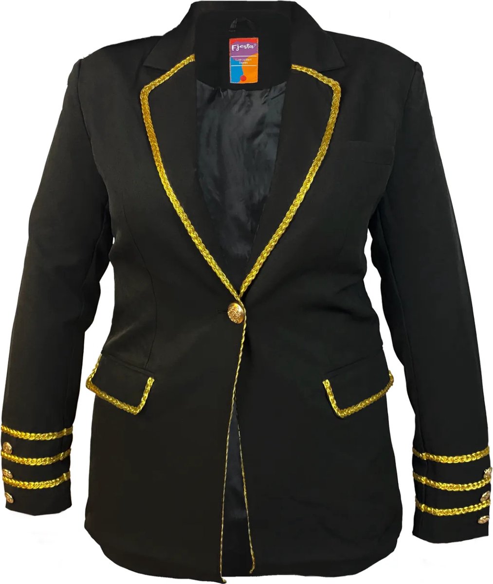 Fjesta© Carnavalsjas dames zwart - Luxe - Maat S - Carnavalskleding Dames - Carnaval