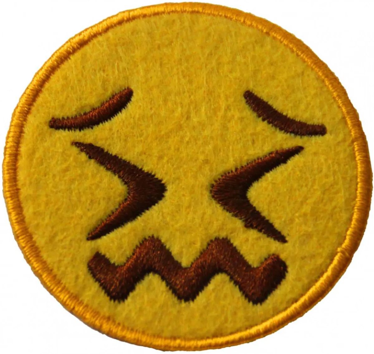 Fjesta© Emoji Embleem - Vermoeid Gezicht - Carnaval Den Bosch