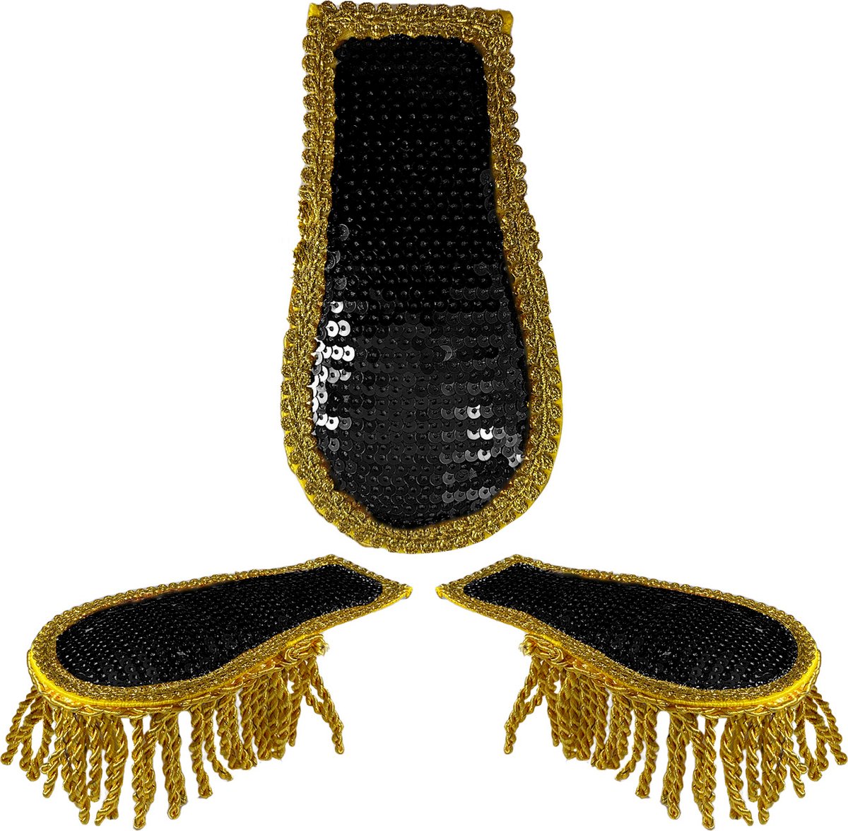 Fjesta© Epauletten pailletten - Zwart