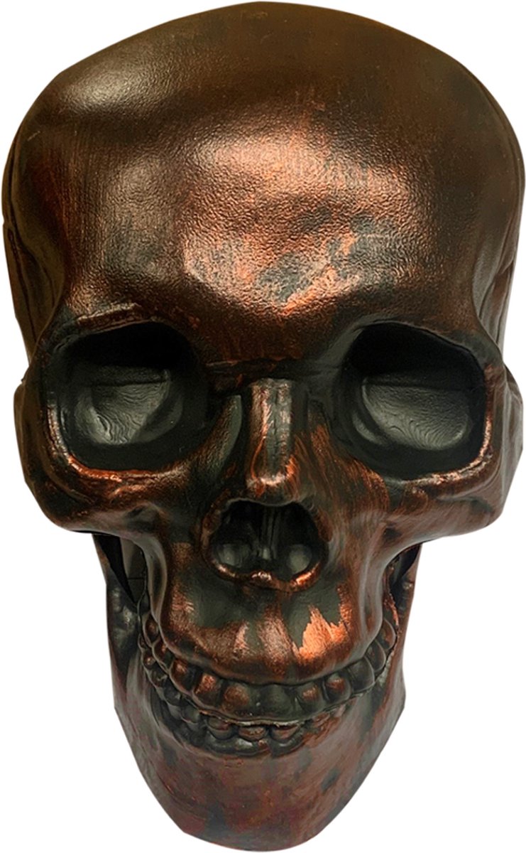 Fjesta© Halloween schedel brons - 16cm x 13cm x 11cm