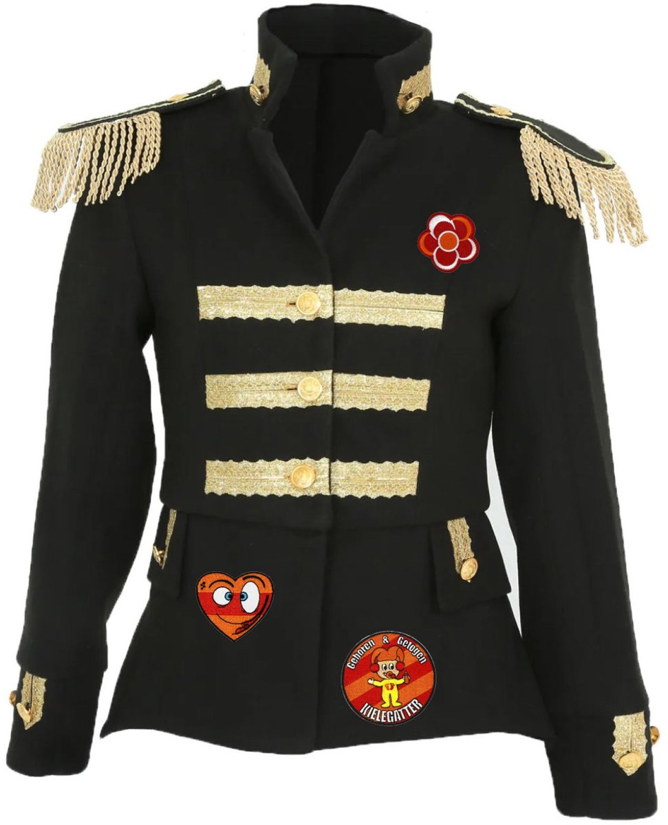 Fjesta© Kielegat jasje met emblemen - Luxe - Dames - Maat 38 - Carnavalskleding Dames - Carnaval