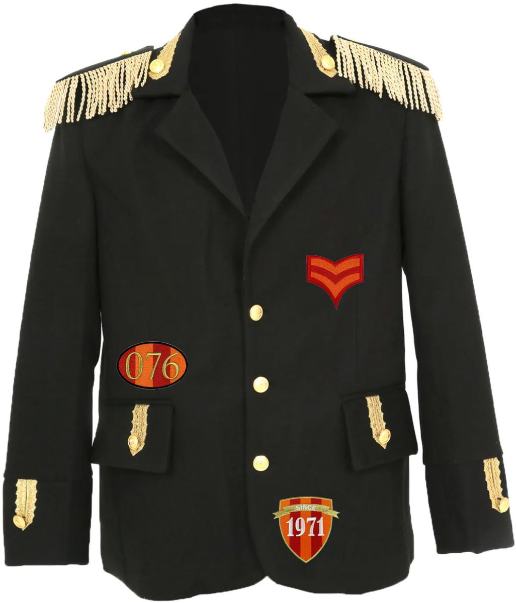 Fjesta© Kielegat jasje met emblemen - Luxe - Heren - Maat 46 - Carnavalskleding Heren - Carnaval