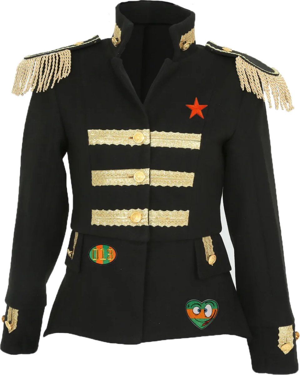 Fjesta© Kruikenstad jasje met emblemen - Luxe epauletten - Dames - Maat 40 - Carnavalskleding Dames - Carnaval