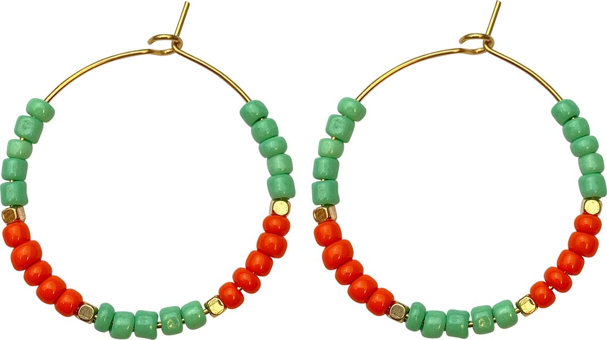 Fjesta© Kruikenstad oorbellen - Hoops kraaltjes - Premium RVS