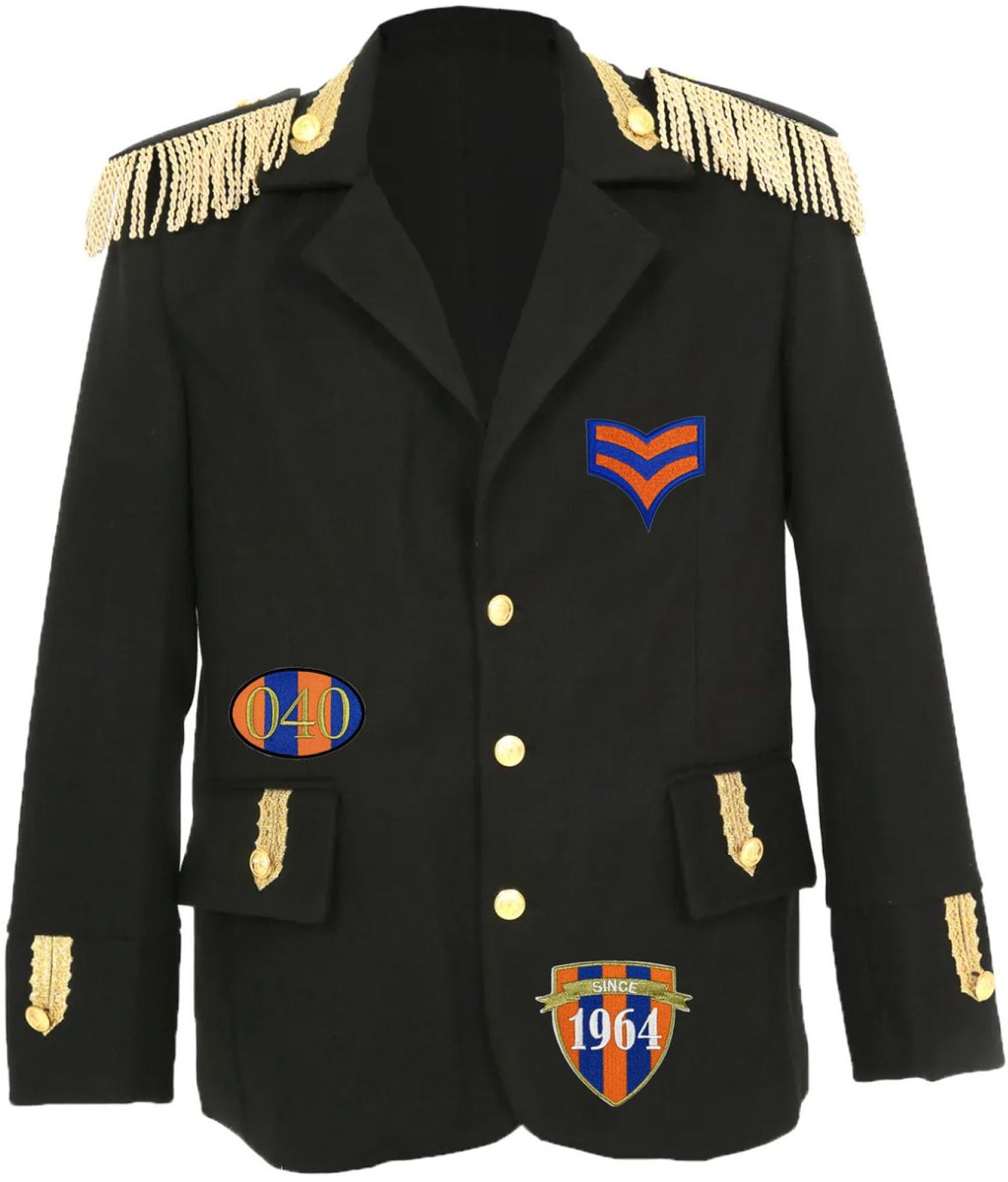 Fjesta© Lampegat jasje met emblemen - Luxe - Heren - Maat 62 - Carnavalskleding Heren - Carnaval