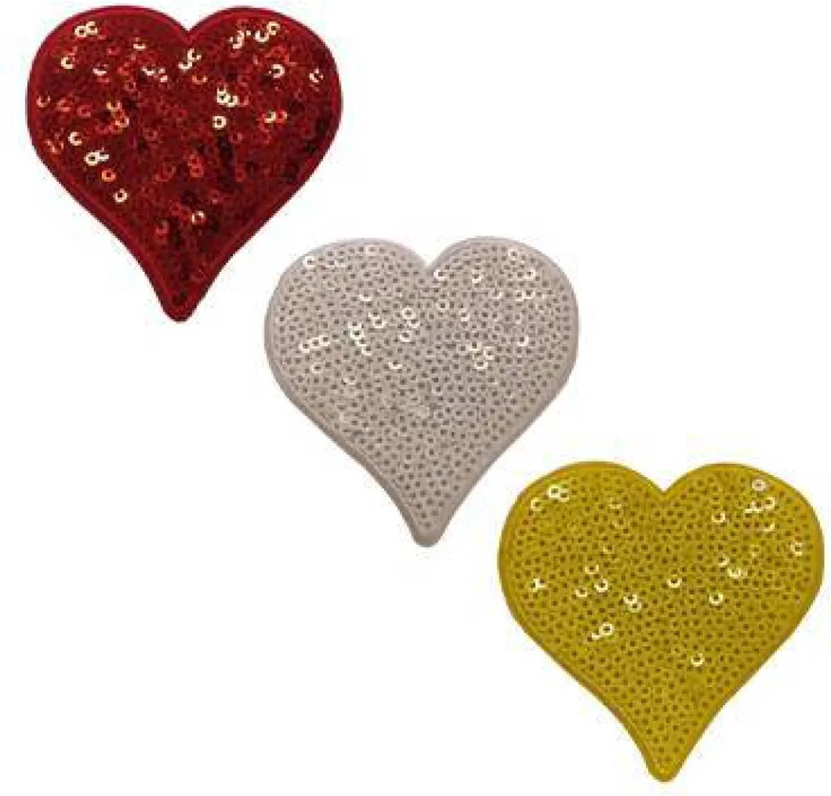 Fjesta© Oeteldonk Embleem - Hartje met Pailletten - Set van 3 - Carnaval Den Bosch