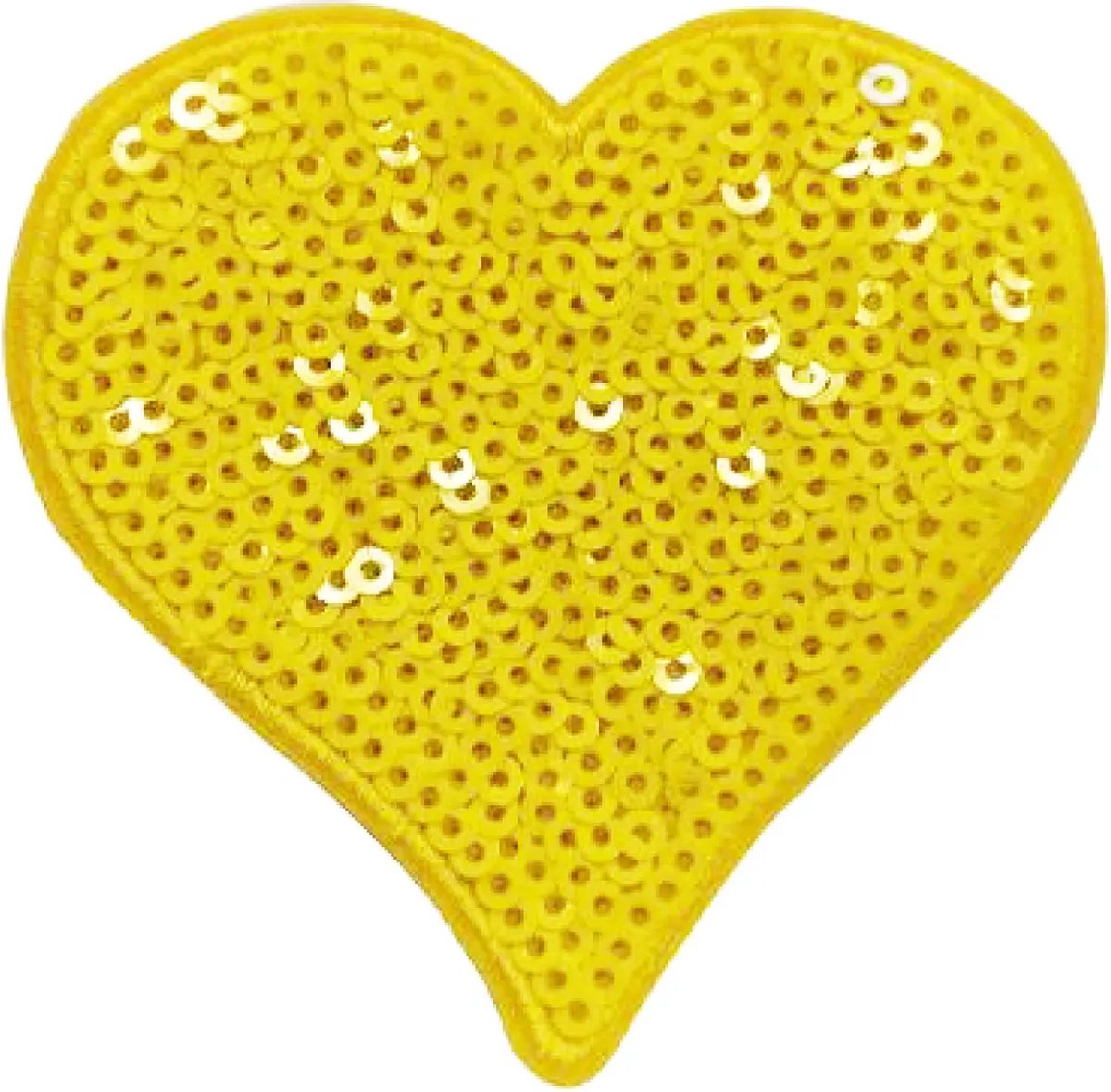 Fjesta© Oeteldonk Embleem - Hartje met Pailletten Geel - Carnaval Den Bosch