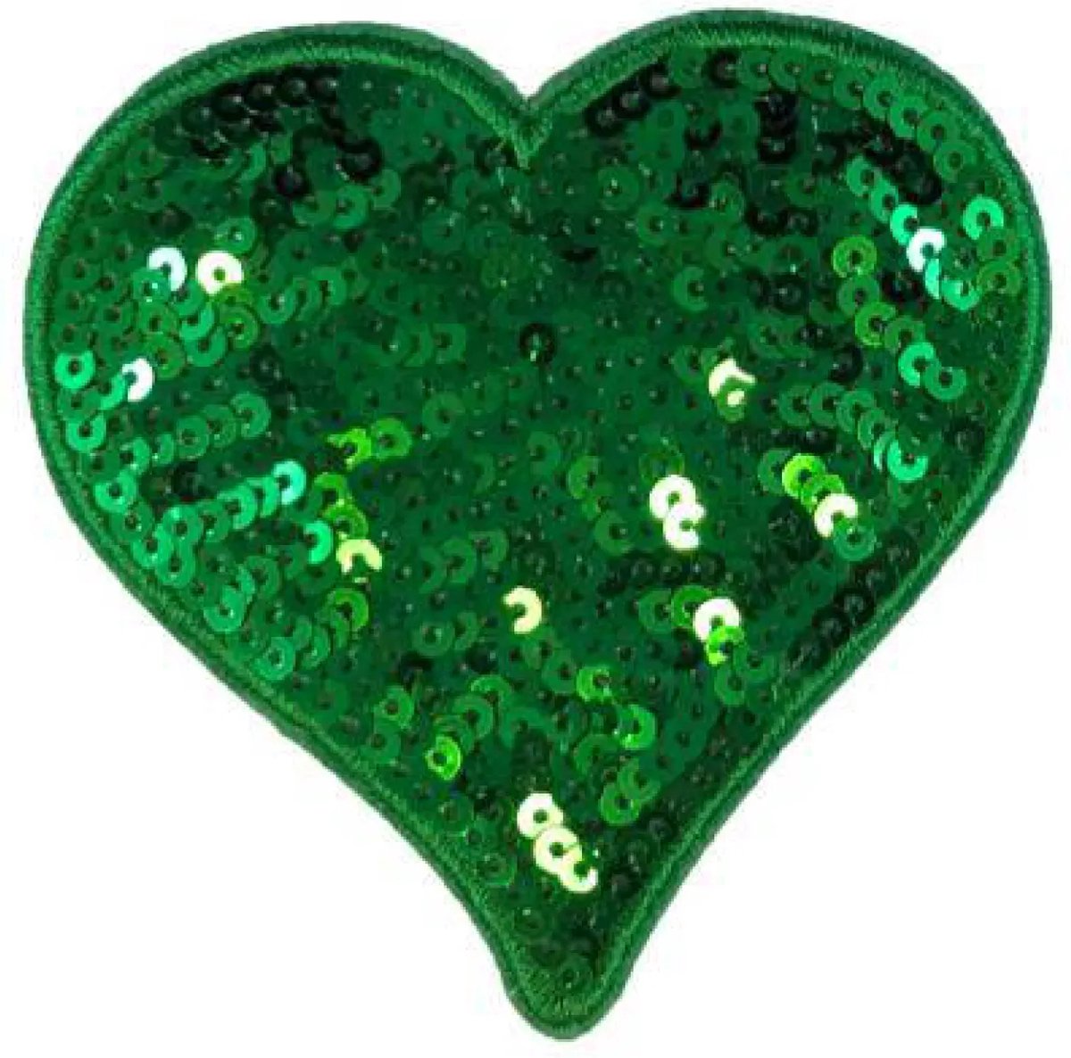 Fjesta© Oeteldonk Embleem - Hartje met Pailletten Groen - Carnaval Den Bosch