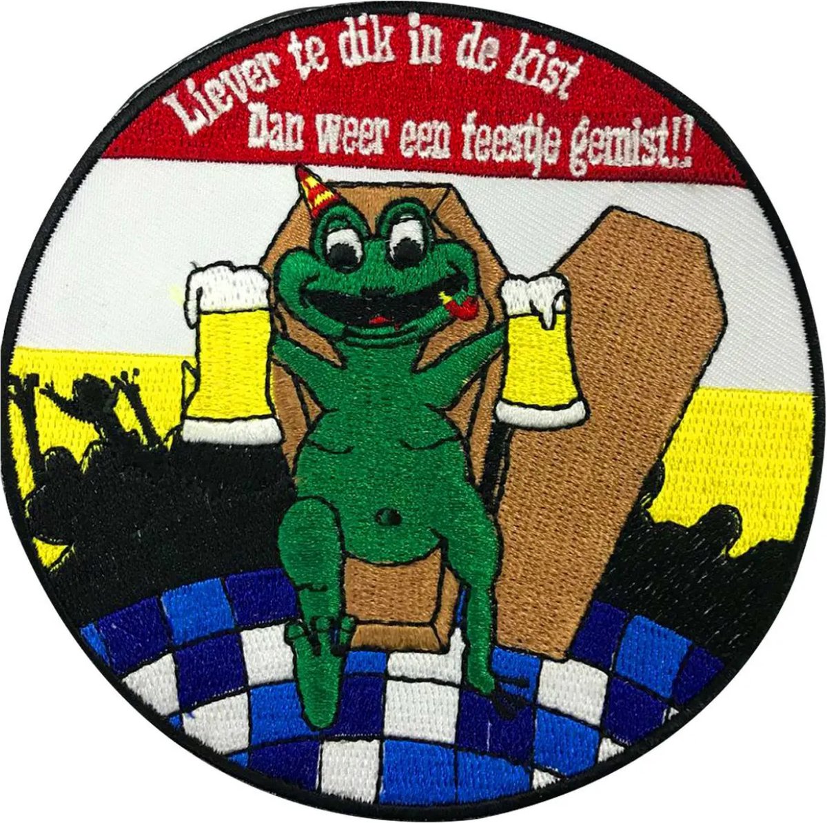 Fjesta© Oeteldonk Embleem - Liever te Dik in de Kist - Carnaval Den Bosch