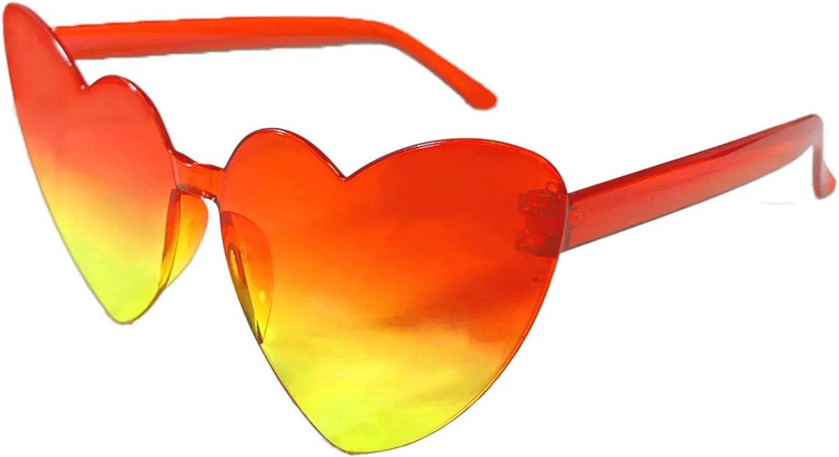 Fjesta© Oeteldonk bril hartjes - Gekleurde glazen