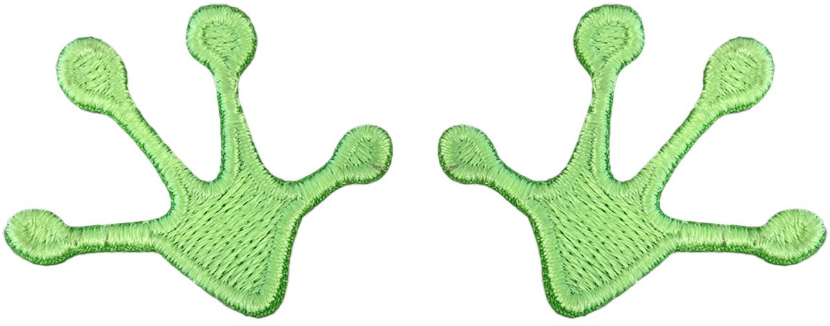 Fjesta© Oeteldonk embleem - Glow in the dark - Voetafdruk kikker - Set van 2