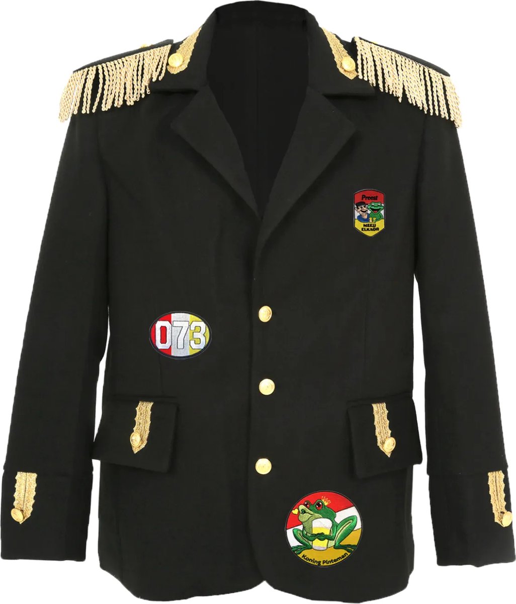 Fjesta© Oeteldonk jasje met emblemen - Luxe - Heren - Maat 52 - Carnavalskleding Heren - Carnaval