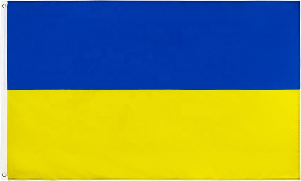 Oekraïense Vlag (Vlag Oekraïne) - 90X150 CM - Inclusief Mastringen - Nationale Vlag - Ukrainian Flag - Polyester