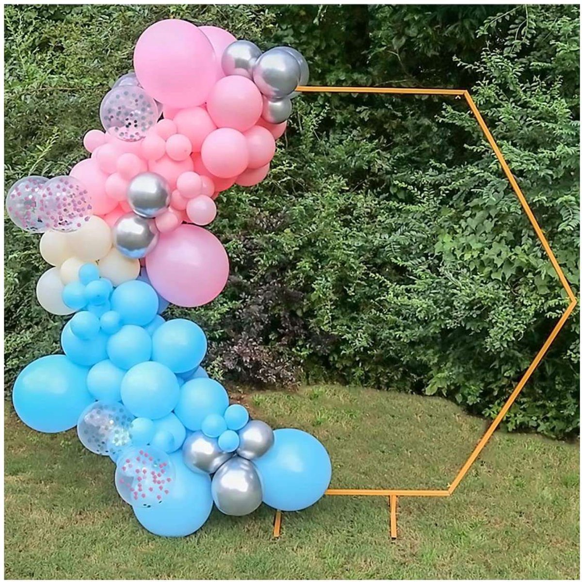 Ballonnenboog Gender reveal – 130 stuks Decoratiepakket Ballonnen – Baby shower –Versiering – Gender reveal – Complete set Decoratie Feest Kant en klaar pakket Decoratie pakket