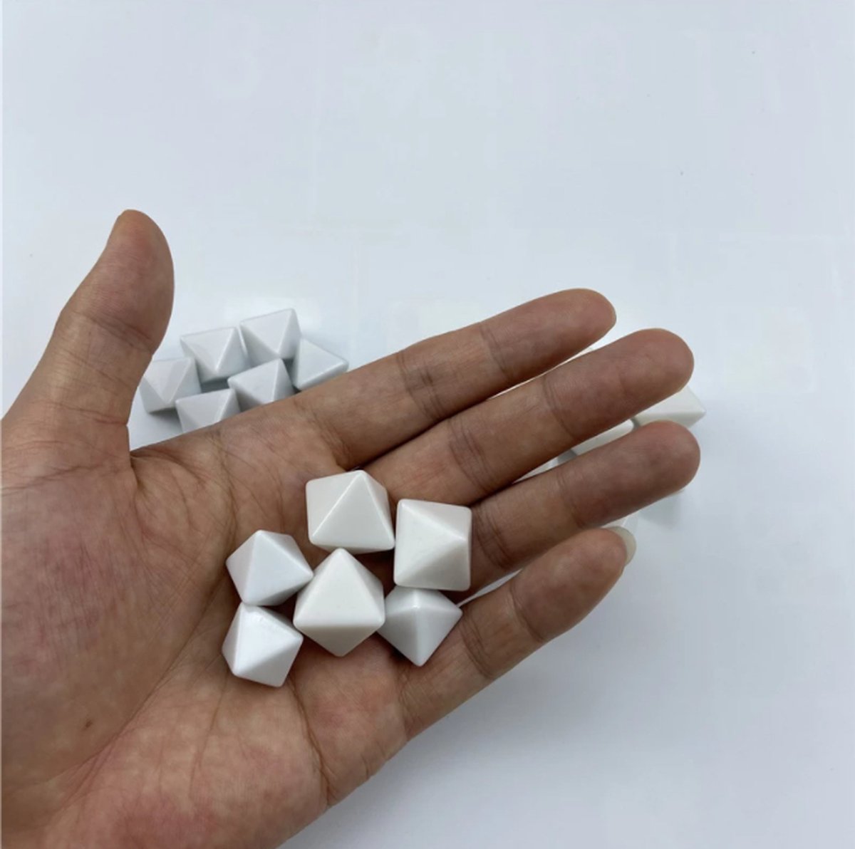 Blanco dobbelstenen 8-kantig (10 st.)