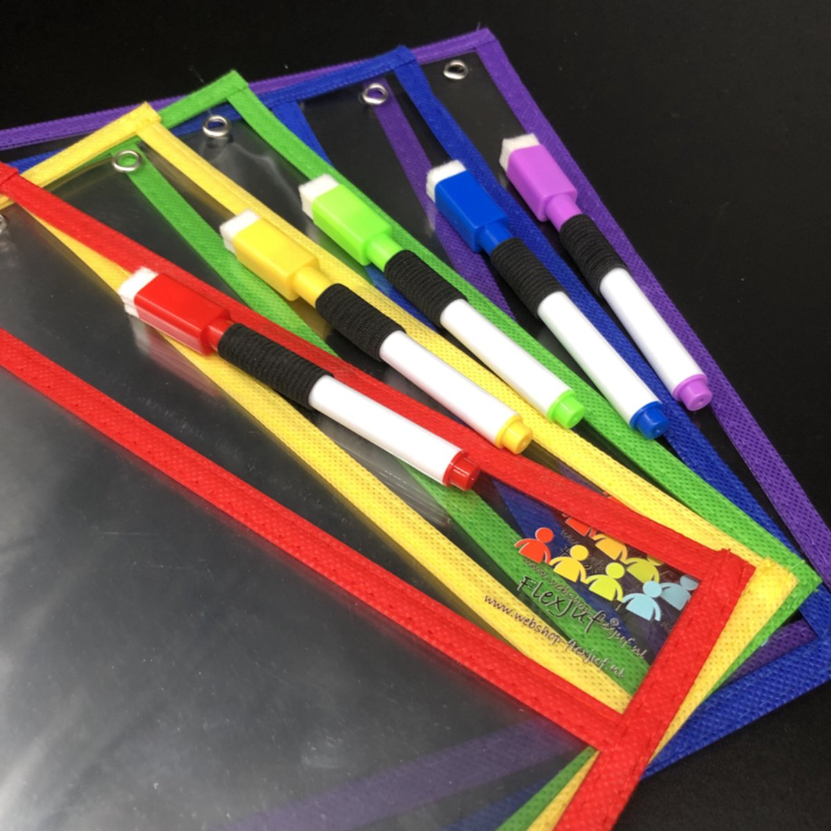 FlexJuf voordeelset doorzichtige insteekhoezen / wisbordjes A4+ (set van 15 st.)