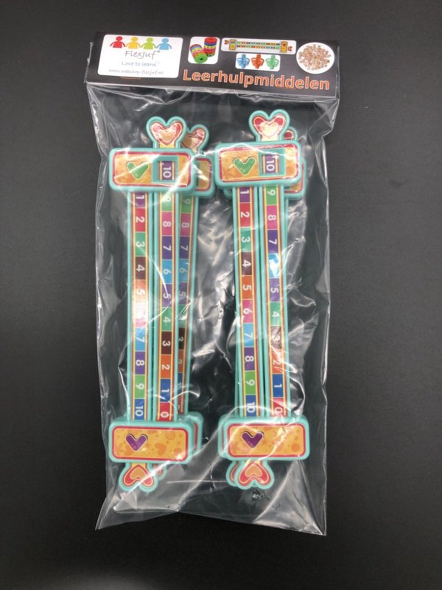 Schuifmaat rekenen - splitsingen van 10 (Set van 4 stuks)