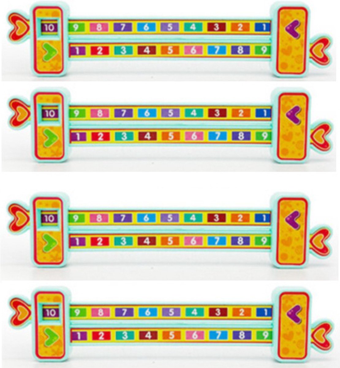 Schuifmaat rekenen - splitsingen van 10