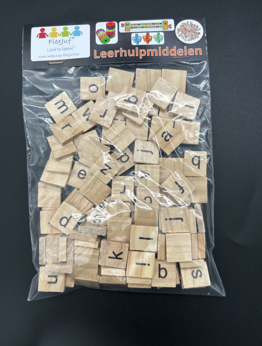 Scrabble letters (zonder normering) kleine letters