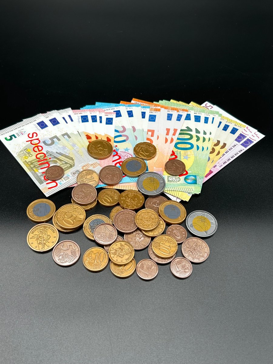 Speelgeld euros - briefgeld en muntgeld (80 stuks)