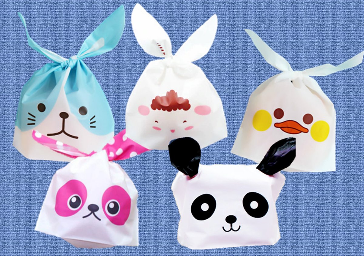 Uitdeelzakjes / traktatie zakjes dieren (25 st.)