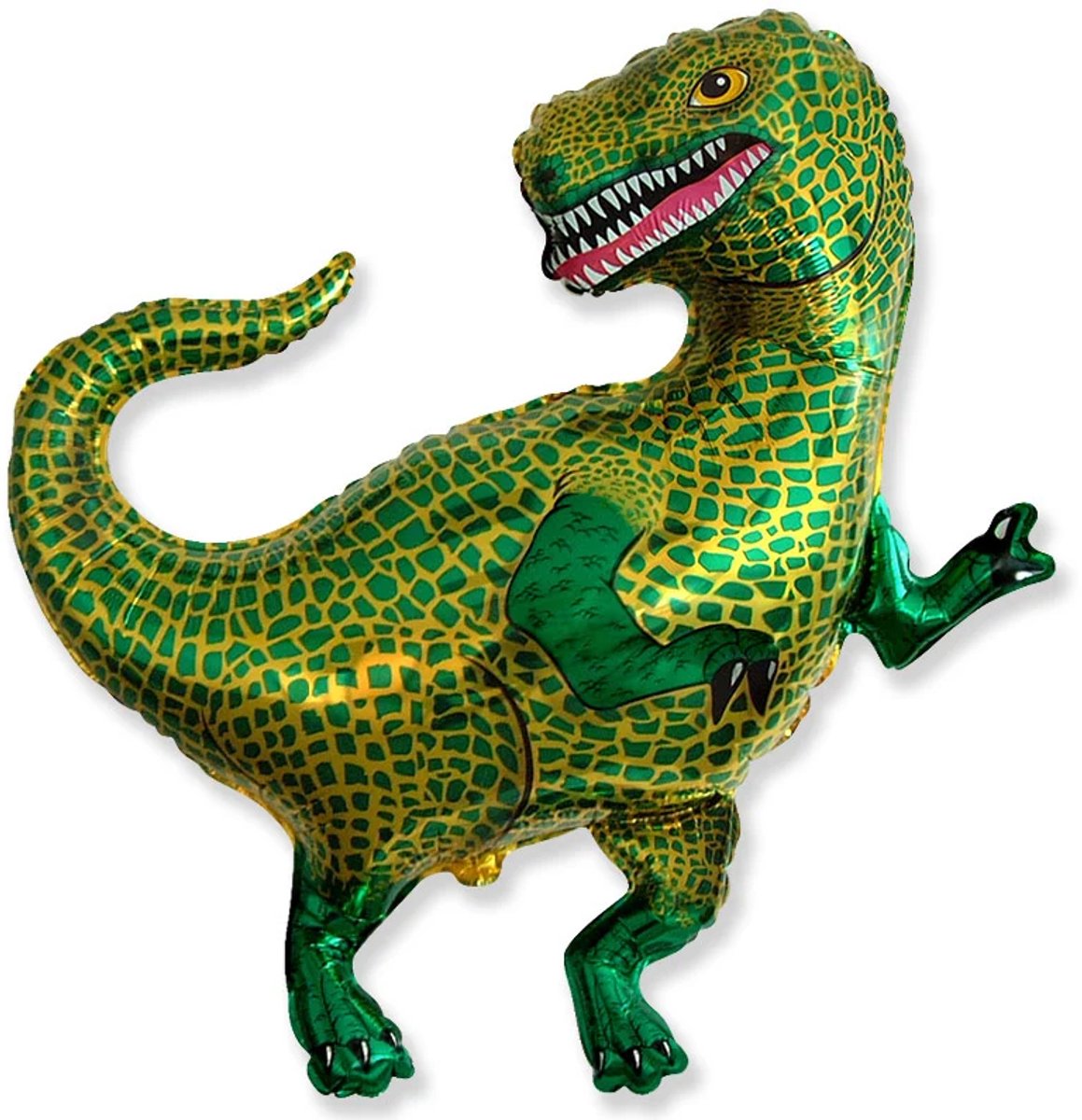 Folieballon Tyranosaurus- 84cm - groen Flexmetal