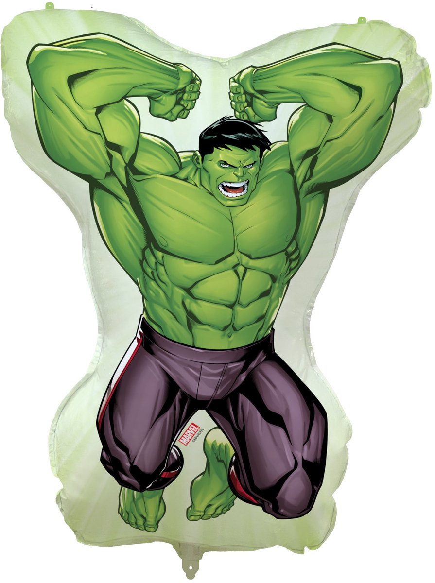 hulk folieballon supersize 80x96cm flat / bulk