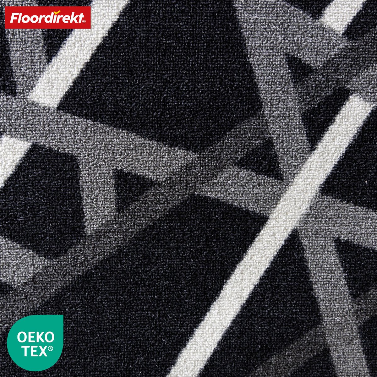 FLOORDIREKT Tapijt Printed - In 2 Kleuren - Tapijtloper op Maat Gemaakt - 67 x 200 cm Antraciet - Modern Tapijt Met Streepjesmotief & Antislip Gelrug - Slijtvast & Onderhoudsvriendelijk - Veel Maten Beschikbaar