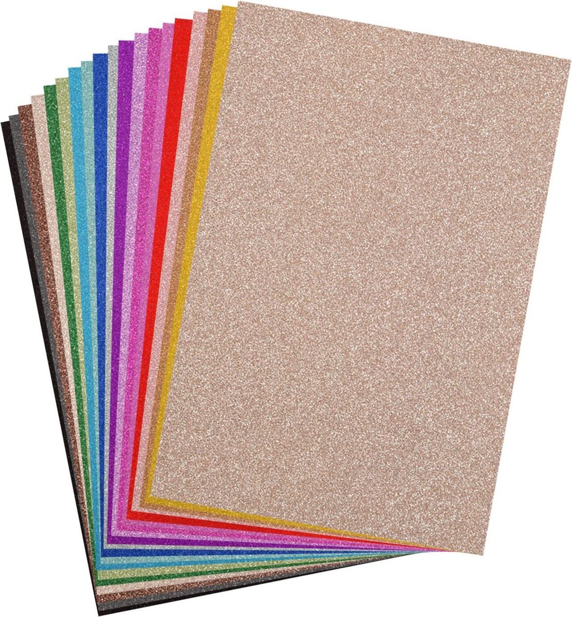 Florence - Glitter papier A4 20x2pcs 250g assortment