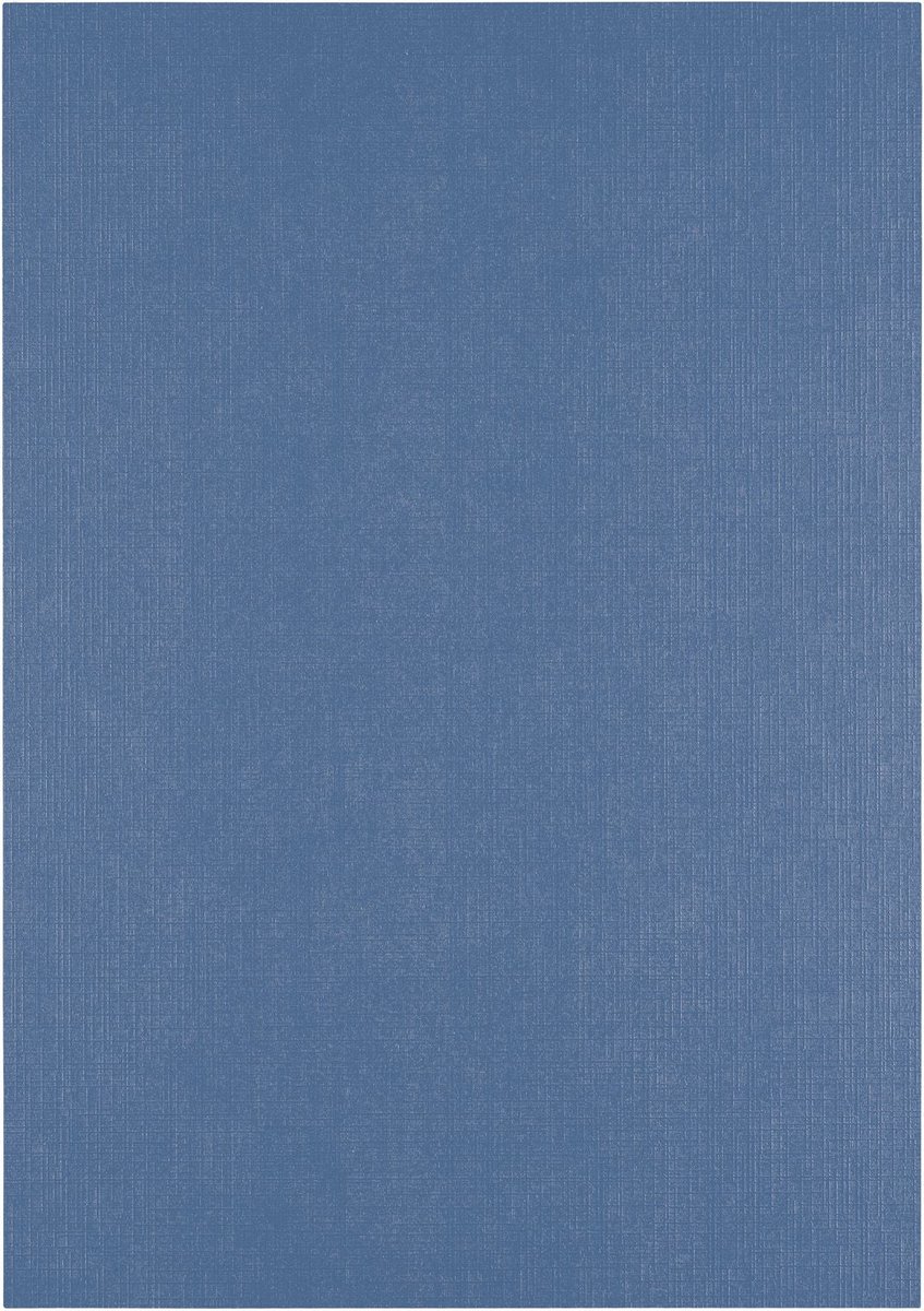 Florence Cardstock Linnenkarton - Maritime (Blue) - Gekleurd Papier - A4 - 100 vellen - Textuur - 250 g