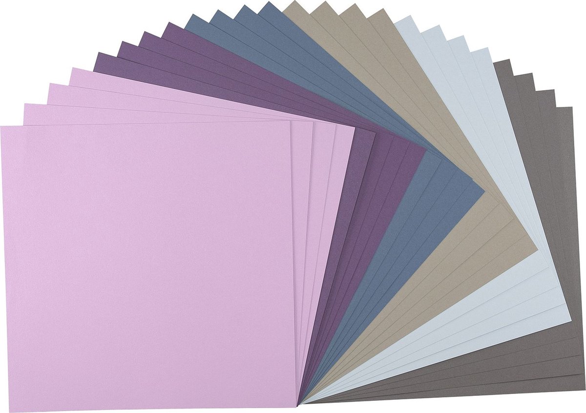 Florence Cardstock Sticker Papier - 30,5 cm x 30,5 cm - Gekleurd Papier - Winter - 24 vellen - Glad - 216 g